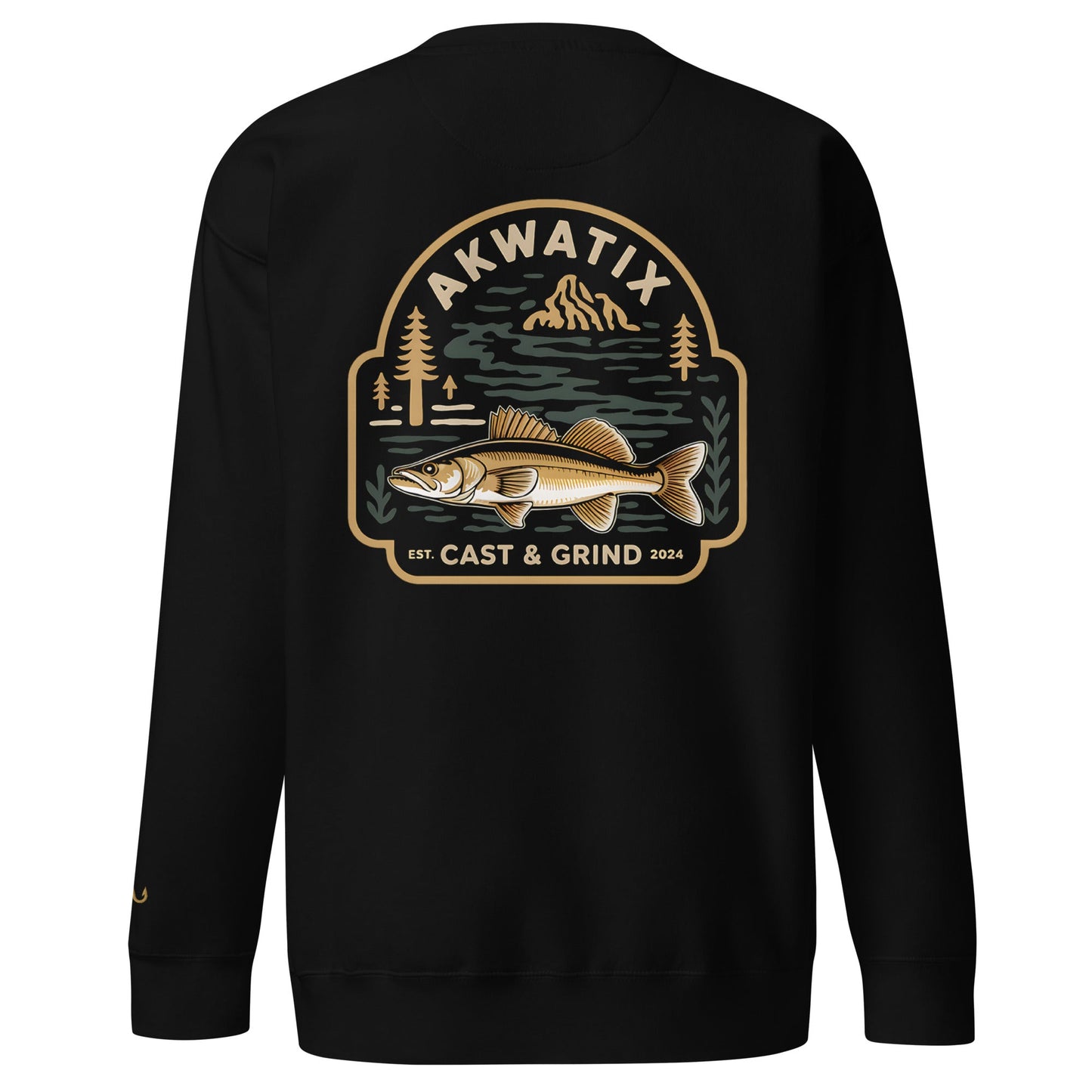 Akwatix Premium Crewneck – Signature Walleye Edition - Akwatix