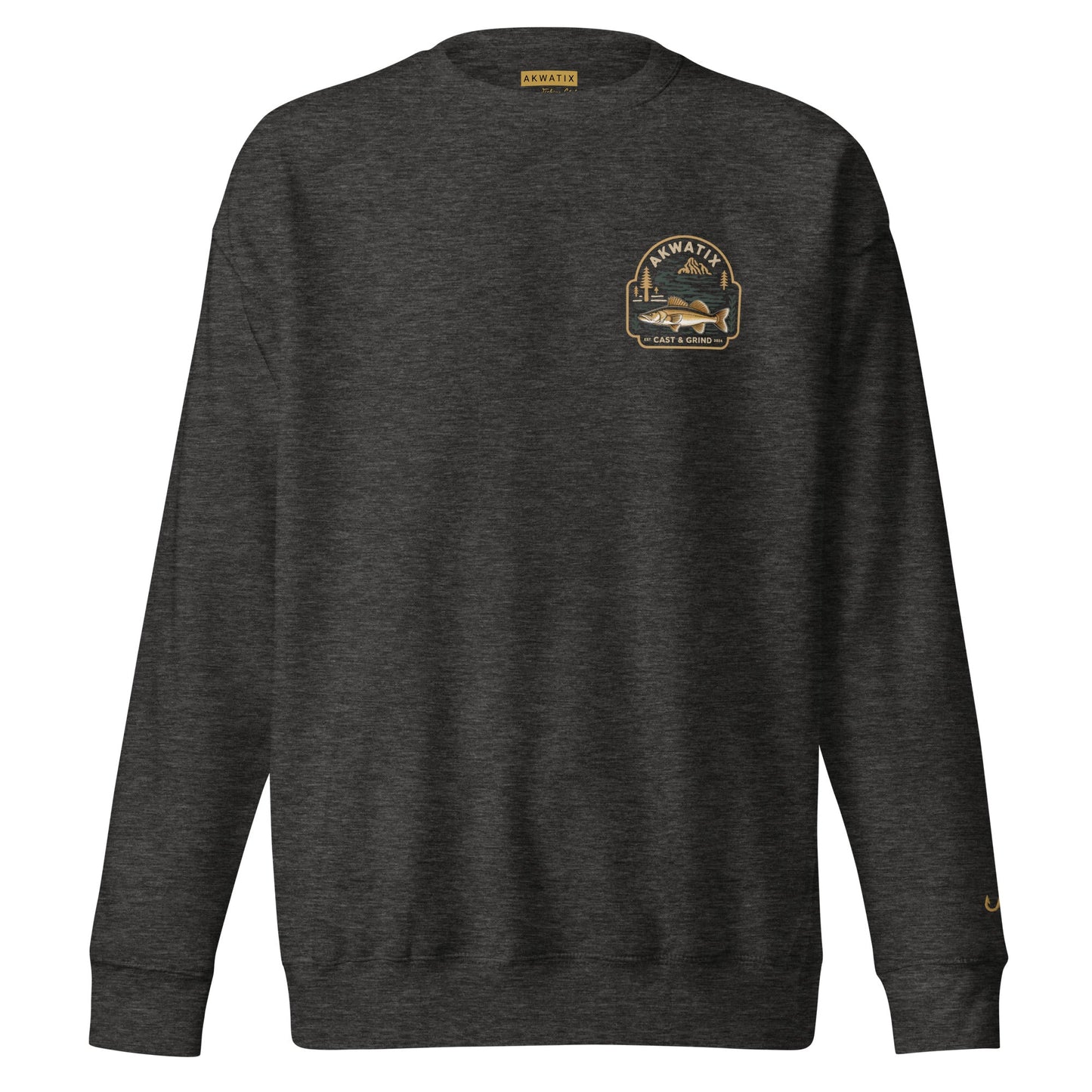 Akwatix Premium Crewneck – Signature Walleye Edition - Akwatix