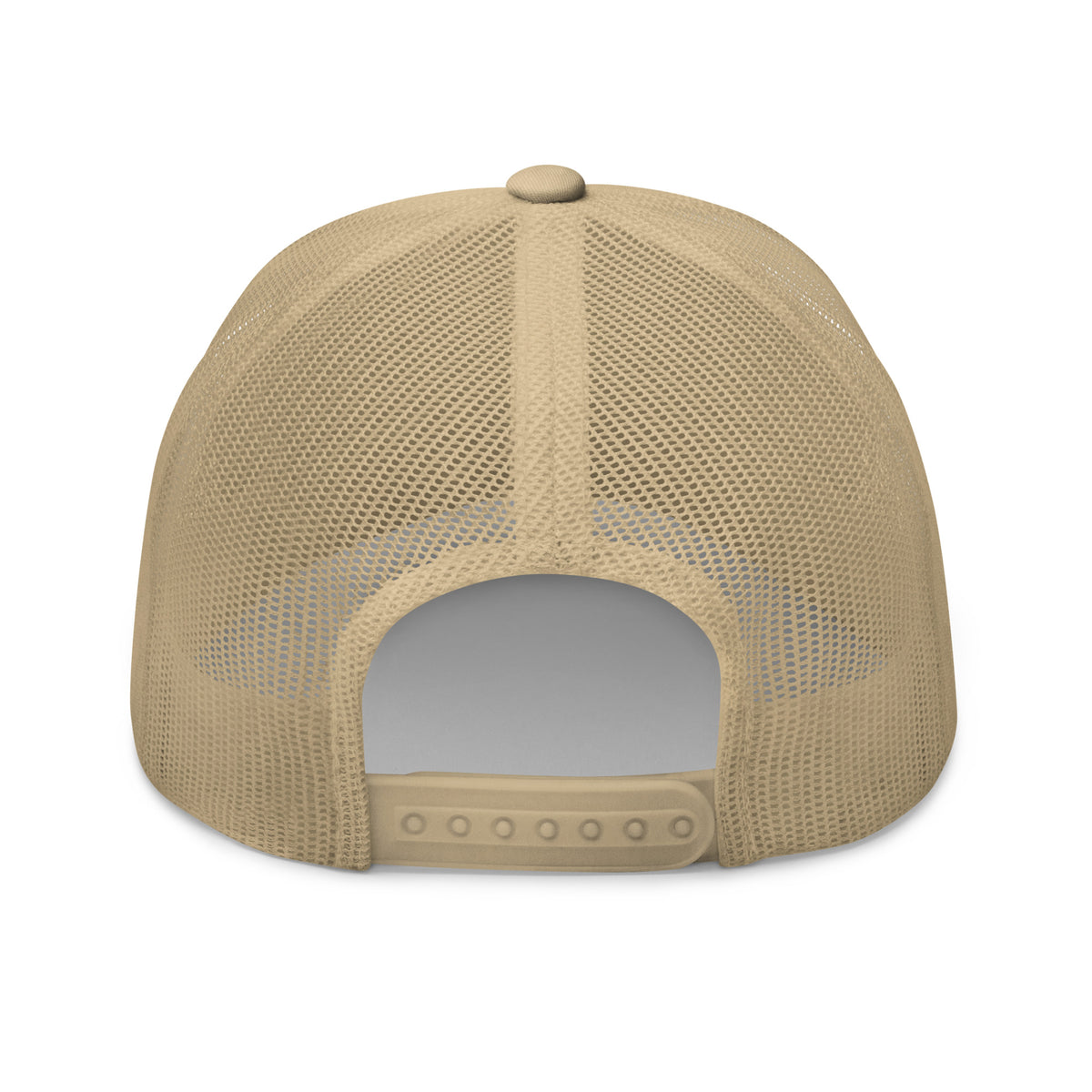 AKWTX Bass Trucker Cap by Akwatix — khaki, back view