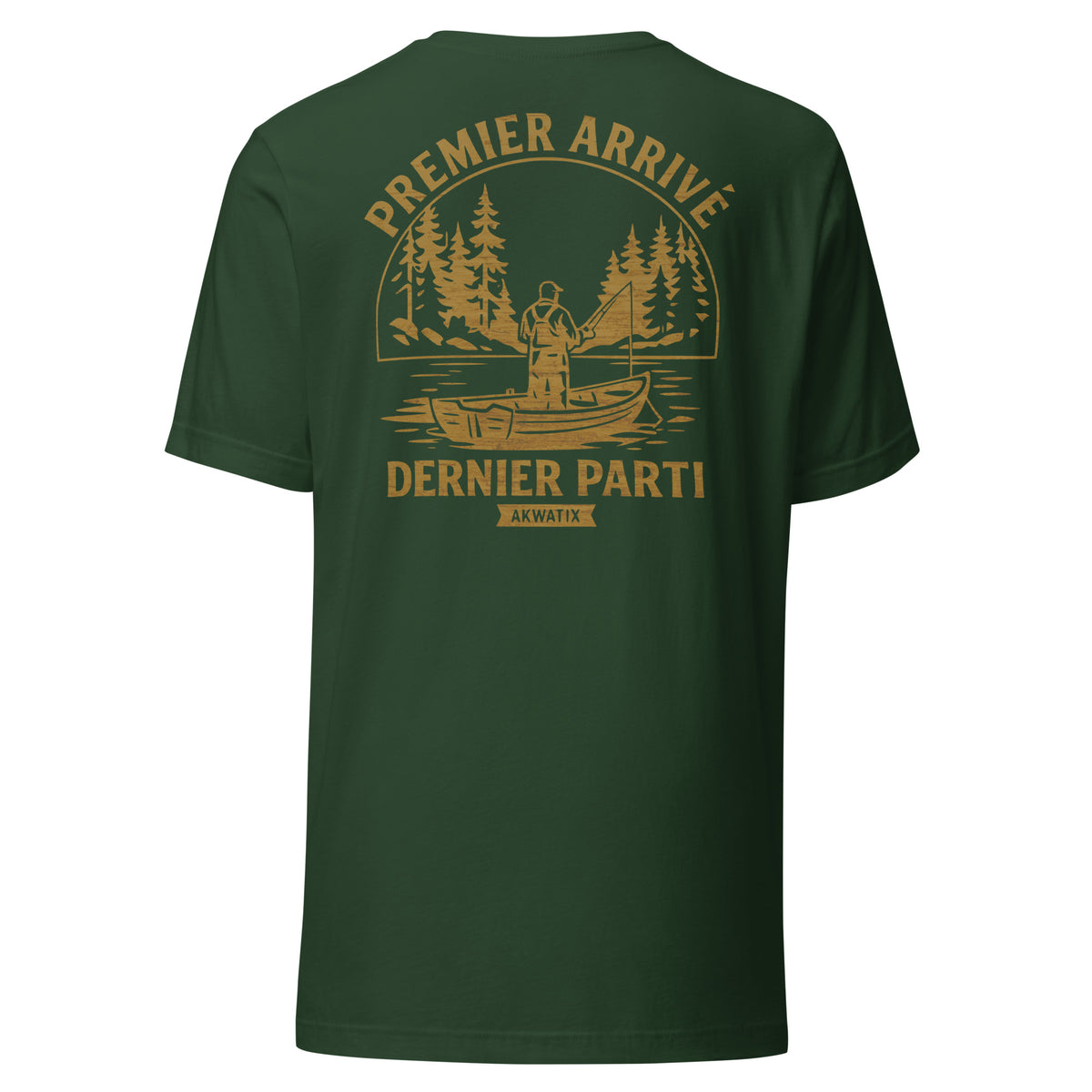 Vintage Fisherman Tee by Akwatix — forest, back view