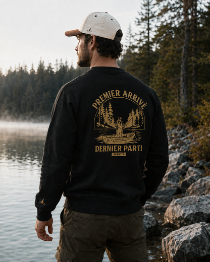 Premier Arrivé, Dernier Parti — Premium Crewneck