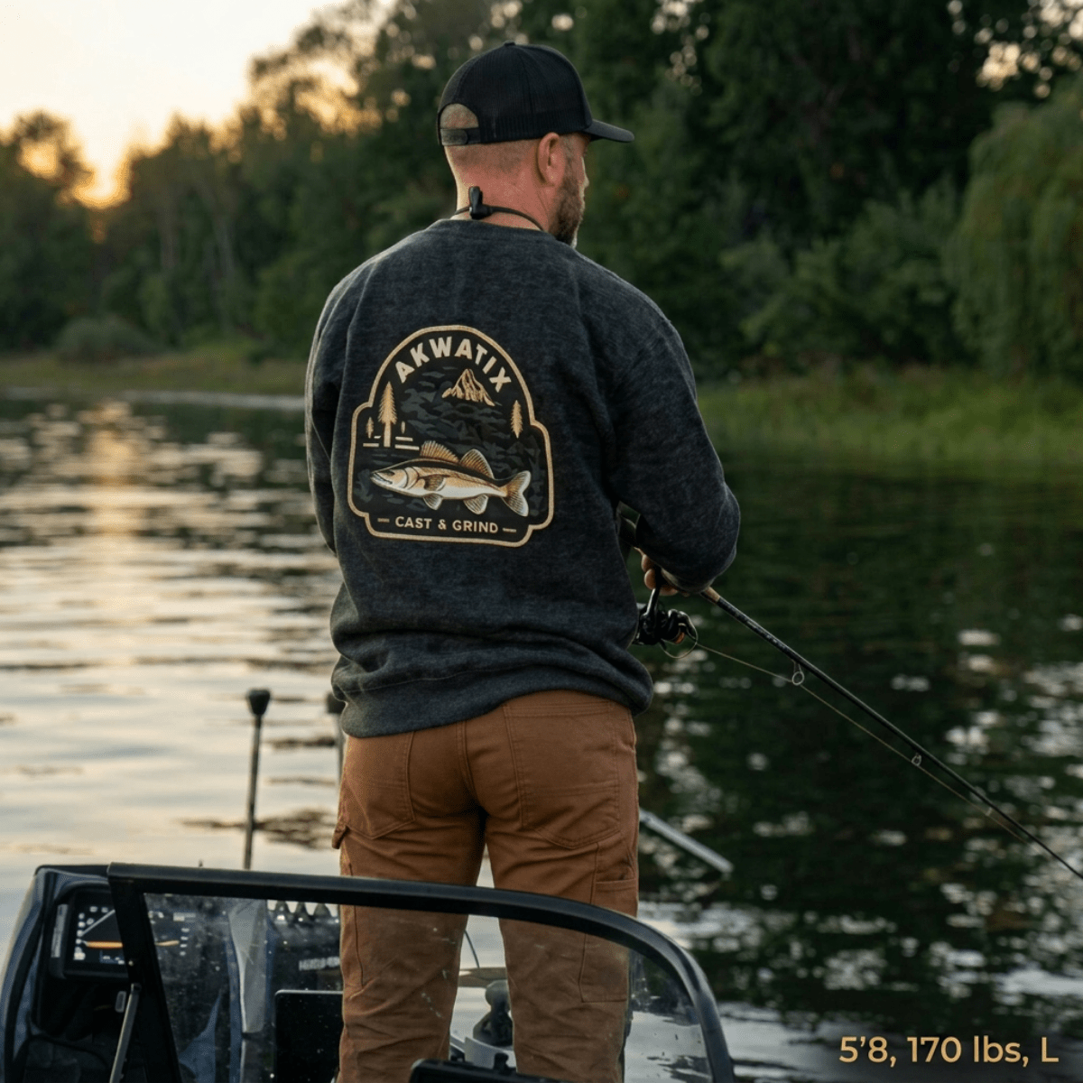 Akwatix Premium Crewneck | Signature Walleye Edition - Akwatix