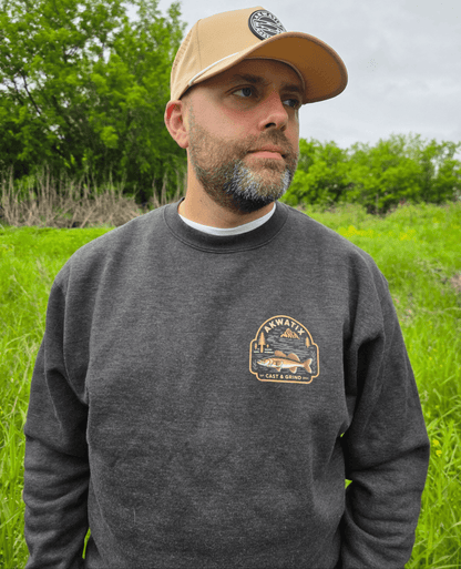 Akwatix Premium Crewneck – Signature Walleye Edition - Akwatix