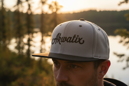 Akwatix Snapback Cap – Close-up