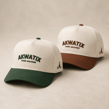 Nord Sauvage Signature Cap Duo — Green and Brown