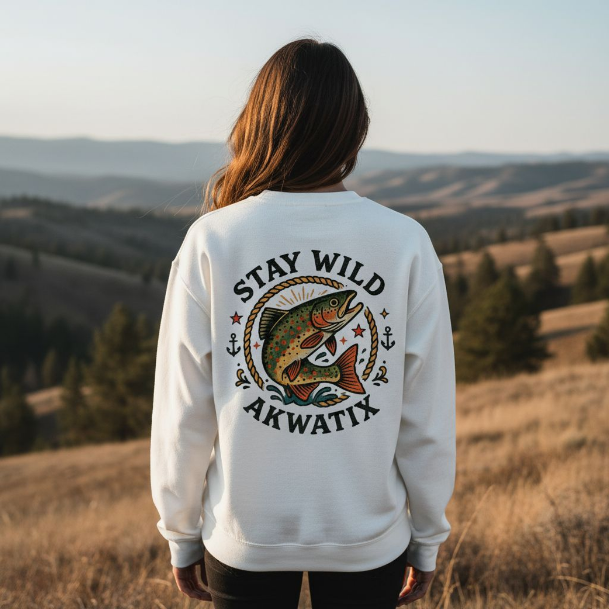 Traditionnal Trout Premium Crewneck - Akwatix