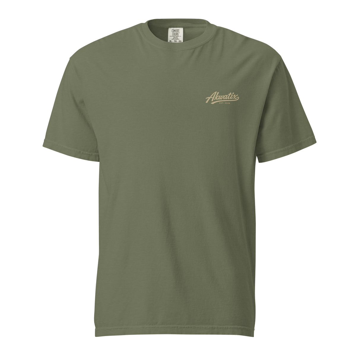 Off-Grid Heavyweight Tee by Akwatix — moss, front view