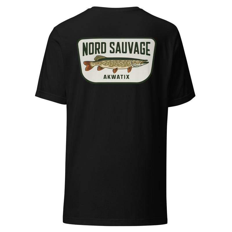 Nord Sauvage Pike Tee by Akwatix — black, back view
